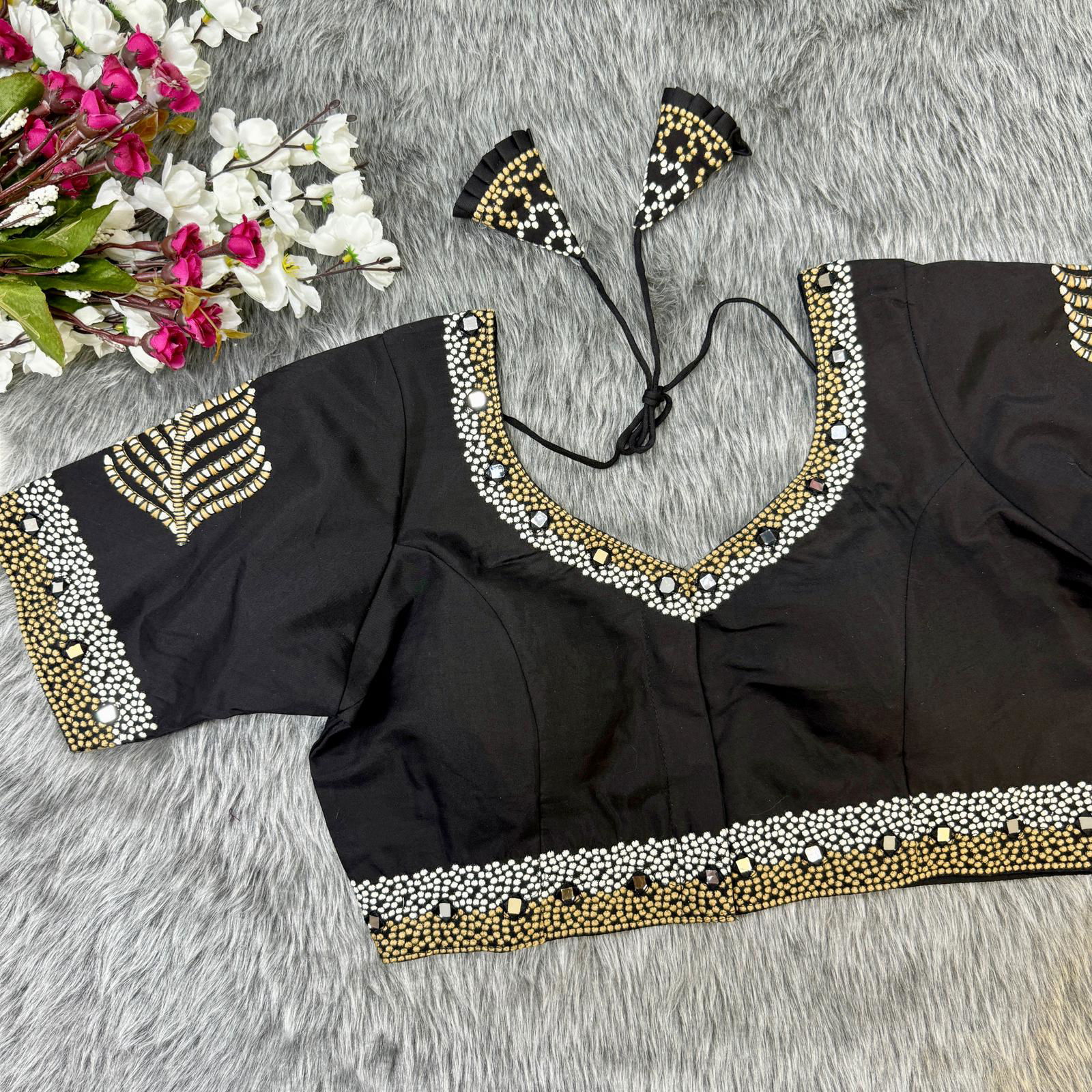 Rk Blouse Designer Soft Silk Heavy Work Party Wear Blouse Wholesale Online
